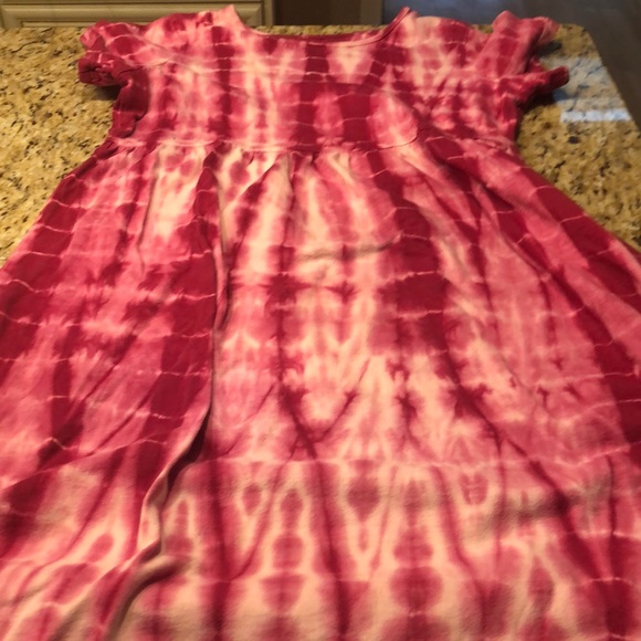 Pink Tie Dye Cotton Dress 